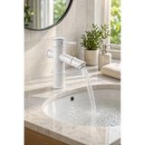 Premium Bambu Beyaz Banyo Lavabo Bataryası Çeşmesi Musluğu Modern Musluk