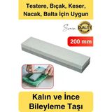 Premium Bıçak Bileme Taşı Çift Taraflı 200 Mm Kaba Ve İnce Dikdörtgen Biley Testere Nacak Satır