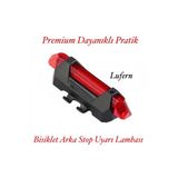 Premium Bisiklet Arka Stop Uyarı Işığı Led Ikaz Lamba Usb Şarjlı 4 Farklı Mod Gece Kolay Kullanım