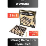 Premium Board Game - Zekav Geliştirici Eğitici Strateji Klasik Satranç Dama Kutu Oyunu Seti