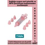 Premium Bpa Free Pratik Kolay Temizlenir Plastik Mutfak Hamur Kek Pasta Süsleme 7 Uçlu Krema Pompası