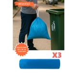 Premium Büzgülü Küçük Boy Çöp Poşeti 40X50 cm 3X30 Adet Ev Mutfak Iş Ofis Avantajlı Ekonomik Paket