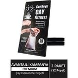 Premium Çay Filtresi 2 Paket 52 Poşet Doğal İçerik ile Çay Demleme Kolaylığı