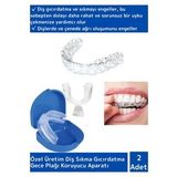 Premium Çene Sıkma Diş Gıcırdatma Bruxism Gece Plağı Koruyucu Aparatı Dişlik Uyku Aparatı 2 Adet