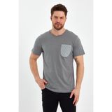 Premium Cep Garnili Erkek Tişört 2601 - Açık Haki - 2XL