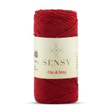 Premium Chic&Easy 200 gr Slim Supra Makrome İpi Mumlu İp Runner İpi Çanta İpi Pase İp (Kırmızı)