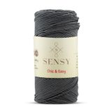 Premium Chic&Easy 200 gr Slim Supra Makrome İpi Mumlu İp Runner İpi Çanta İpi Pase İp (Koyu Gri)