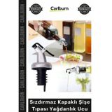Premium Damlatmaz Ayarlı Döküm Mutfak Yağ Sirke Aksesuar Sızdırmaz Kapaklı Şişe Tıpa Yağdanlık Ucu