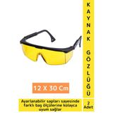 Premium Dayanıklı Atölye Endüstriyel Hafif Ayarlanır Geniş Görüş Açılı Çapak Kaynak Gözlüğü 2 Adet