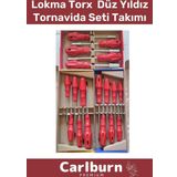 Premium Dayanıklı Ev Iş Tamirat Tadilat Vida Lokma Torx Düz Yıldız Tornavida Seti Takımı