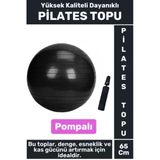 Premium Dayanıklı Fitness Egzersiz Aerobik Pilates Şişirme Pompası 65 Cm Pilates Topu