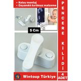 Premium Dayanıklı Güvenlik Çocuk Odası Bebek Odası Pvc Pencere Kapı Kırılmaz Emniyet Kilidi 4 Adet
