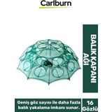 Premium Dayanıklı Özel Fermuarlı Yem Bölmeli Pratik Kolay Kurulum 16 Gözlü Kuş Balık Ağı
