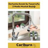 Premium Dayanıklı Spiral Tasarım 360° Dönebilen Hortumlu Esnek Su Tasarruflu 2 Modlu Musluk Başlığı