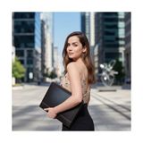 Premium Deri Sekreterlik – Mandallı Evrak Tutucu, Tablet Bölmeli Organizer, Çok Gözlü Evrak Dosyası (Hesap Makinesiz Model), Fermuarlı (32.5 × 25 Cm), Siyah - Option-1 - Var