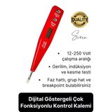 Premium Dijital Ekranlı Kontrol Kalemi Temaslı Temassız Voltaj Test Aleti Elektrik Akım Cihazı