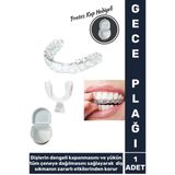 Premium Diş Çene Sıkma Gıcırdatma Bruksizm Önleme Gece Plağı Koruyucu Uyku Aparatı +Protez Kap