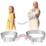 Premium Ebeveyn Kontrollü Çocuk Güvenlik Kemeri - Kilitli Bel Bağlantılı, Eller Serbest Tasarım (Kırmızı)