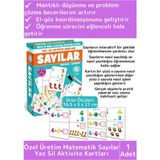 Premium Eğitici El Göz Koordinasyon Zeka Geliştirici Matematik Sayılar Yaz Sil Aktivite Kartları