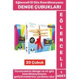 Premium Eğitici El Göz Koordinasyonu Denge Görsel Algı Geliştirici Eğlenceli Oyun Denge Çubukları - Çok Renkli
