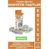 Premium Eğitici Görsel Algı El-Göz Koordinasyonu Taşıtların Öğrenimi 30 Parça Manyetik Taşıtlar - Çok Renkli