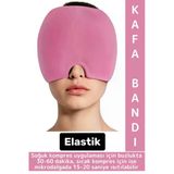 Premium Elastik Kadın Erkek Rahatlatıcı Soğuk Sıcak Kompress Jel Dolu Mıgren Ağrı Uyku Kafa Bandı