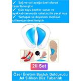 Premium Ergonomik Anatomik Boşluk Doldurucu Jel Düz Tabanlık Ark Destekli Silikon Ayak Tabanlığı 2li