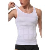 Premium Erkek Atlet Korse Bel Göğüs Göbek Jinekomasti Toparlayıcı Dik Duruşa Yardımcı - Beyaz - 3XL