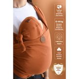 Premium Esnek Wrap Sling ( Babysling - Sling - Babysling - Bebek Taşıma Şalı - Babywearing - Kanguru ) - Kiremit