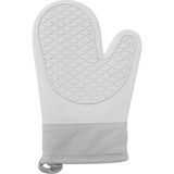 Premium Fırın Eldiveni, Isıya Dayanıklı Silikon, 250°C Koruma, Kaymaz Yüzeyli, Pamuk Astarlı, 28X18 Cm, Tekli (Gri) - Standart - Çok Renkli