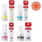 Premium Gı-41 Gı41 Muadil Mürekkep 4'Lü Set Siyah Mavi Kırmızı Sarı Takım Canon Pixma G3420 G2420 G3460 G2460 G1420 G3470 G2470 G4470 G1430 G