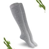 Premium Gri Melanj Kadın Dikişsiz Dizaltı Bambu Çorap - 389-GRML - (1 Çift) - Gri - Melanj - 35 - 38