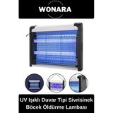 Premium Güçlü Ultraviyole Işıklı Ev Duvar Tipi Haşere Böcek Öldürme Lambası Sinek Sivrisinek Tuzağı