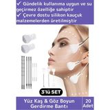 Premium Günlük Kullanım Suya Dayanıklı Ipli Yüz Kaş&göz Vücut Gıdı Gerdirme Bandı 3'lü Set 20 Adet