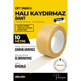 Premium Halı Kaydırmaz Bant 4.8 cm x 10 m – Yüksek Tutuculuk | Halı Altı Kaymaz Bant | Şeffaf | Kolay Uygulama