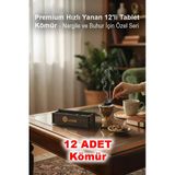 Premium Hızlı Yanan 12'Li Tablet Kömür - Nargile Ve Buhur İçin Özel Seri
