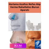 Premium Horlama Azaltıcı Nefes Alıp Verme Rahatlatıcı Uyku Önleyici Burun Delik Aparatı 16'li Set