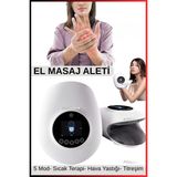 Premium Isıtmalı ve Titreşimli Akıllı El Masaj Aleti - Şarjlı Hava Yastıklı Masaj Cihazı 5 Mod 3/2 - Beyaz