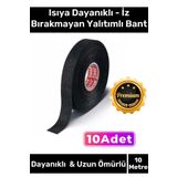 Premium Isıya Dayanıklı Aşınma Direnci Kalıntı Bırakmayan Alev Geciktirici 10mt Yalıtım Bant 10 Adet