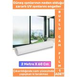 Premium İz Bırakmaz İç Göstermez Gizlilik Ofis Salon Banyo Uv Koruyucu Buzlu Cam Film 2Metre X 60 Cm Vitrin