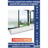 Premium İz Bırakmaz İç Göstermez Gizlilik Ofis Salon Banyo Uv Koruyucu Buzlu Cam Film 5Metre X 60 Cm Vitrin