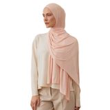 Premium Jersey Şal | Esnek ve Yumuşak Jersey Kumaşıyla Gün Boyu Konfor Tesettür (Krem Pembe)