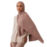 Premium Jersey Şal | Esnek ve Yumuşak Jersey Kumaşıyla Gün Boyu Konfor Tesettür (Mocha Köpüğü)