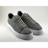 Premium Kalite Hakiki Süet Erkek Sneaker, Günlük Rahat Ayakkabı, Ultra Konfor Taban - Gri