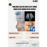 Premium Kalite Horlama Azaltıcı Nefes Alış Veriş Kolaylaştırıcı Burun Filesi Aparatı 12'li Set