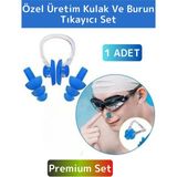Premium Kaliteli Silikon Su Geçirmez Gürültü Önleyici Yıkanır Deniz Havuz Kulak Burun Tıkayıcı Set