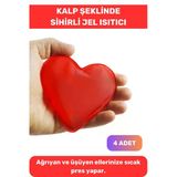Premium Kalp Şeklinde El Isıtıcısı Sihirli Jel Isıtıcı Kayak Dağcı Torba Kalpli Cep Sobası 4'Lü Set