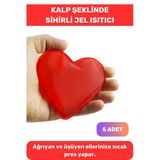 Premium Kalp Şeklinde El Isıtıcısı Soğuk Kış Sihirli Jel Isıtıcı Torba Kalpli Cep Sobası 5'Li Set