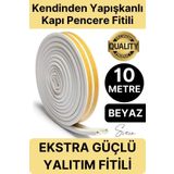 Premium Kapı Pencere Soğuk Toz Sızdırmaz İzolasyon Fitili Kendinden Yapışkanlı Isı Yalıtım 2x5=10 mt