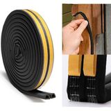 Premium Kauçuk Pvc Doğrama Kapı Pencere Soğuk Hava Geçirmez Sızdırmaz Izolasyon Fitil Yapışkanlı Dayanıklı Uzum Ömürlü (Siyah, 4) - Çok Renkli - Standart